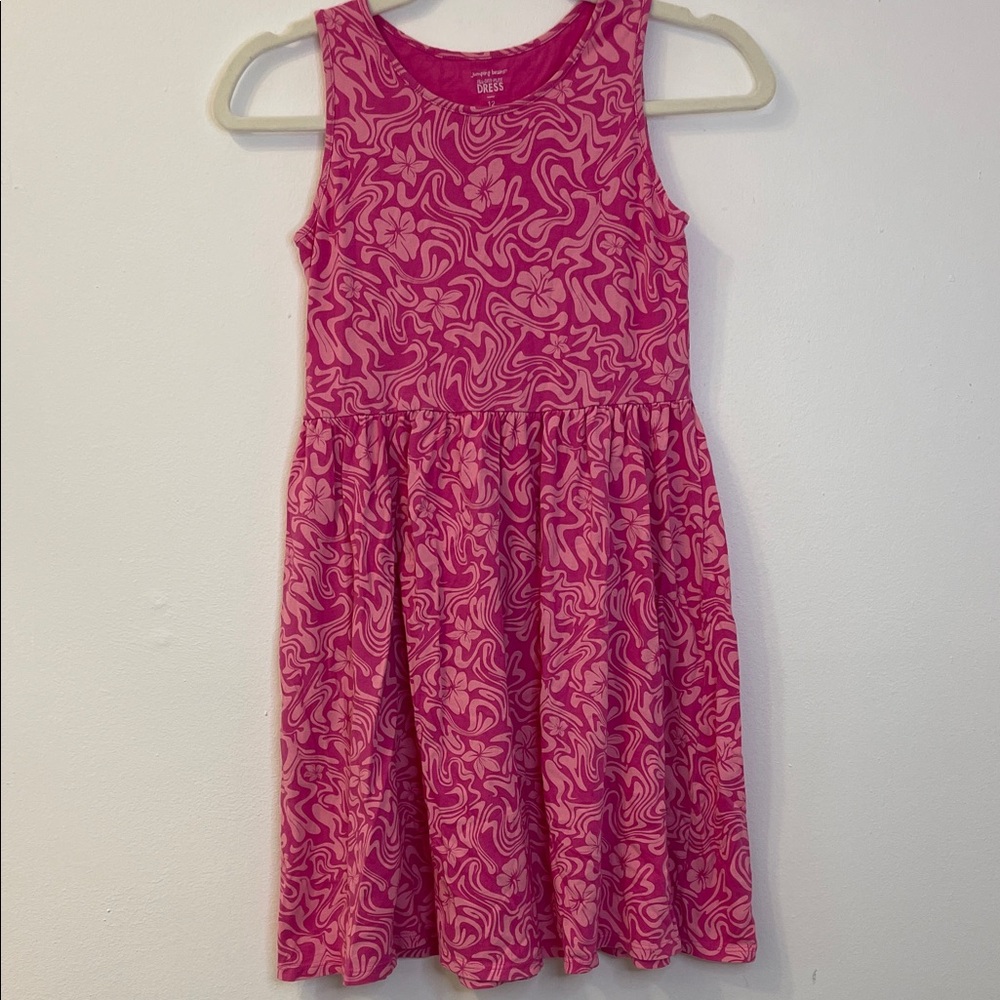 Jumping Beans Pink Swirl Dress Size 12